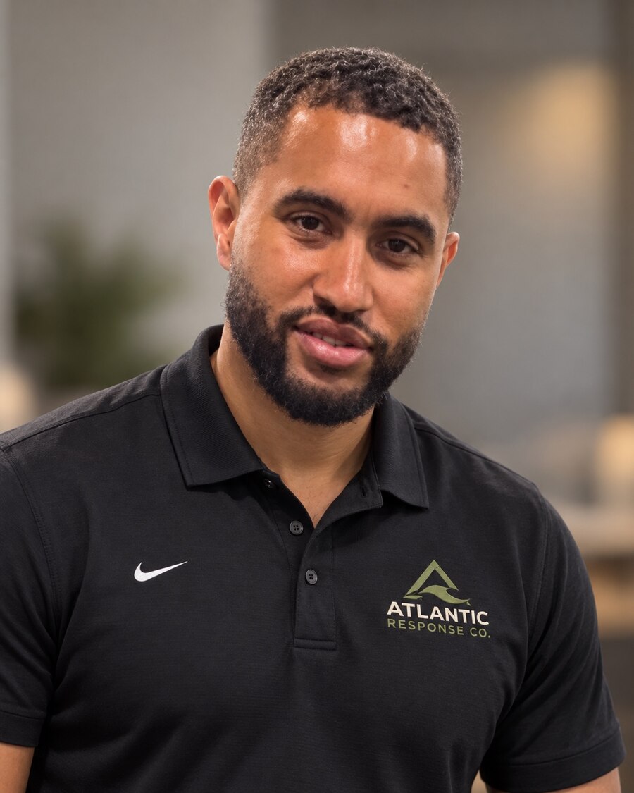John Andrade wearing an Atlantic Response Co. polo